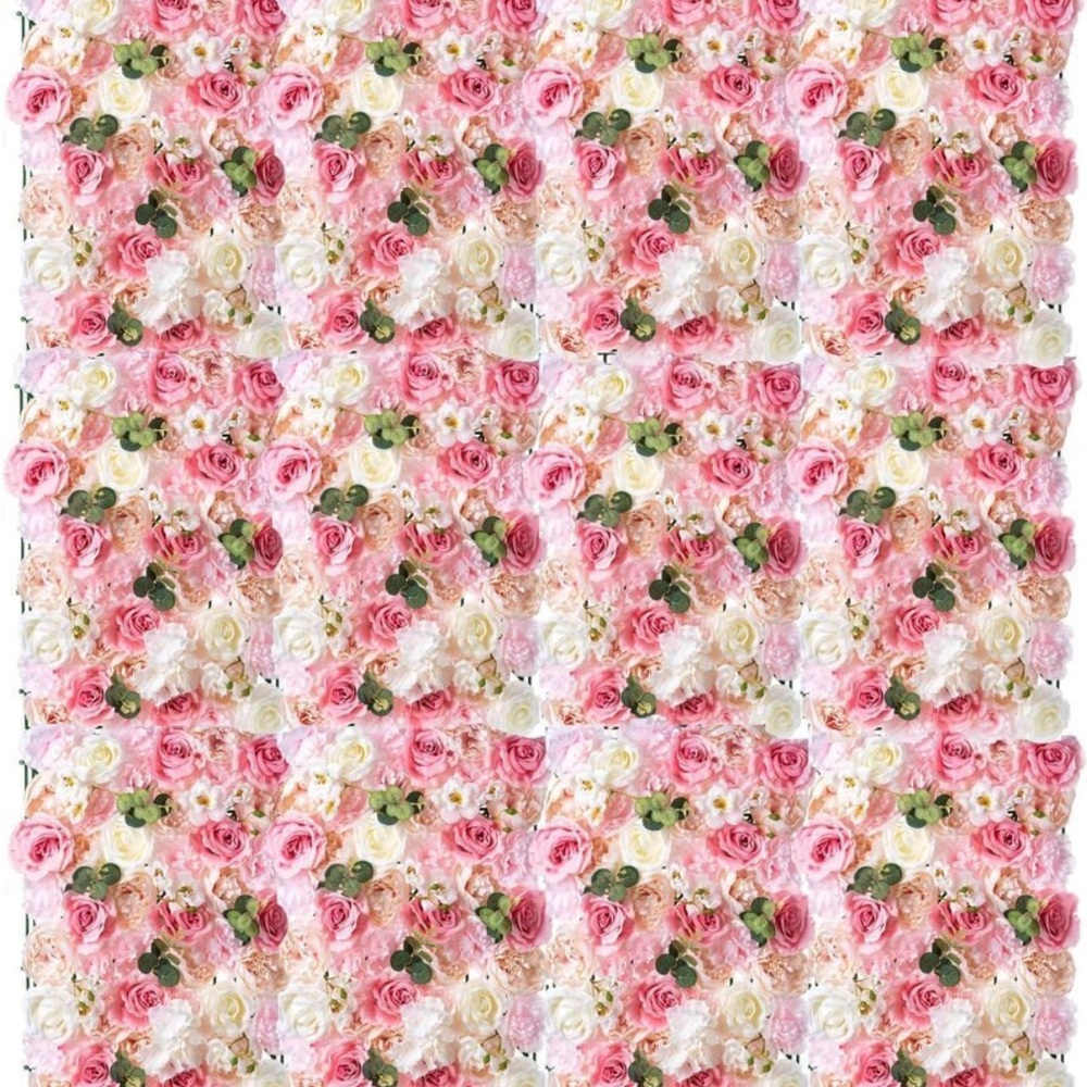 Nuptio Floral Wall Decor with Pink and White Roses